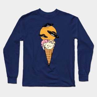 Ice cream UFO design Long Sleeve T-Shirt